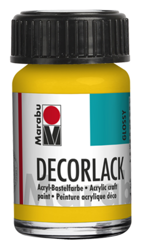 Vernis acrylique "Decorlack" - 15 ml - Jaune moyen