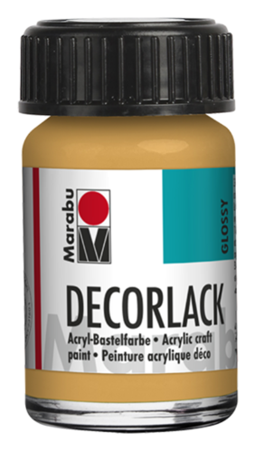 Vernis acrylique "Decorlack" - 15 ml - Or métallique