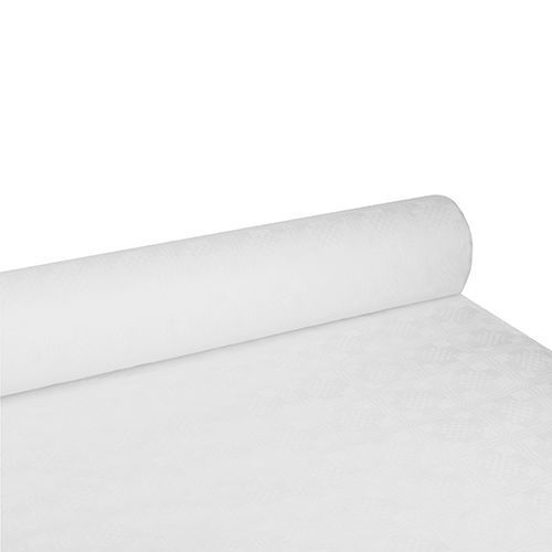 Nappe damassée - (l)1,20 x (L)100 m - Blanc