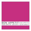 Serviettes à motif "Bon Appétit" - Fuchsia