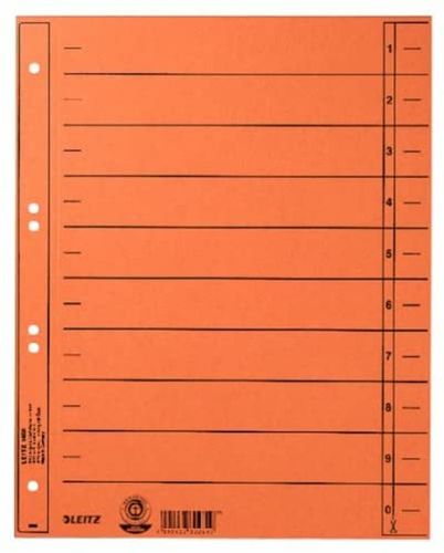 Intercalaires en carton manille - A4 extra large - Orange
