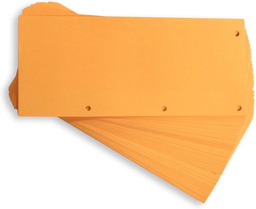 Intercalaires "Duo" - En carton - 240 x 105 mm - Orange
