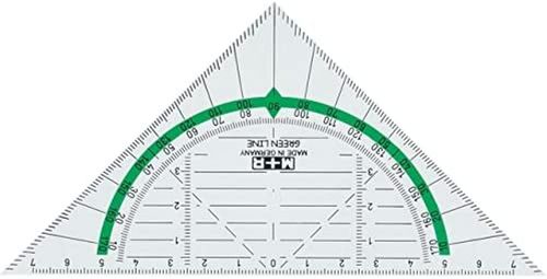 Equerre demi-carré "Green Line", hypoténuse : 160 mm