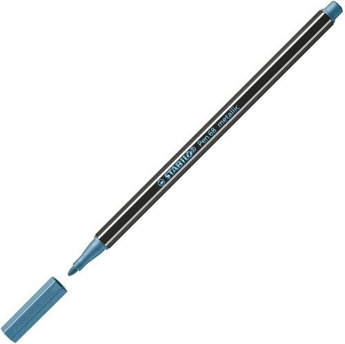 Feutre stabilo Pen 68 Metallic - Bleu