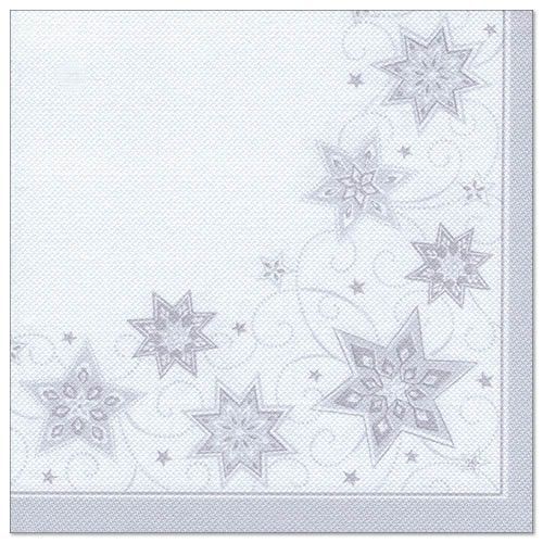 Serviettes à motif de Noël "Just Stars" - Blanc