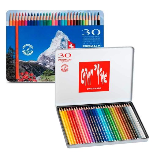 Crayons de couleur "Prismalo" - Etui métal de 30