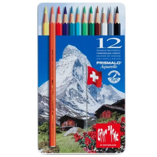 Crayons de couleur "Prismalo" - Etui métal de 12