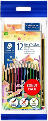 Crayons de couleur "Noris" Bonuspack - 12 crayons