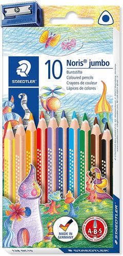 Crayons de couleur "Noris Jumbo" - Etui de 10