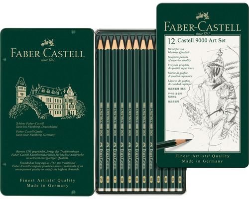 Crayons "Castell 9000" - Kit Art de 12