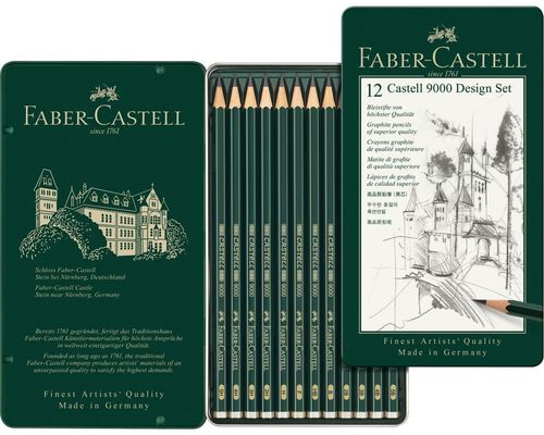 Crayons "Castell 9000 Design" - Etui de 12