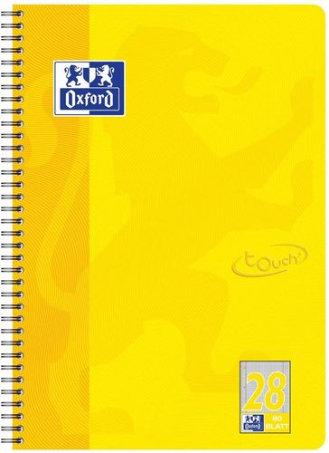 Cahier Touch - A4 - 160 pages - 5x5 + 2M - Jaune soleil