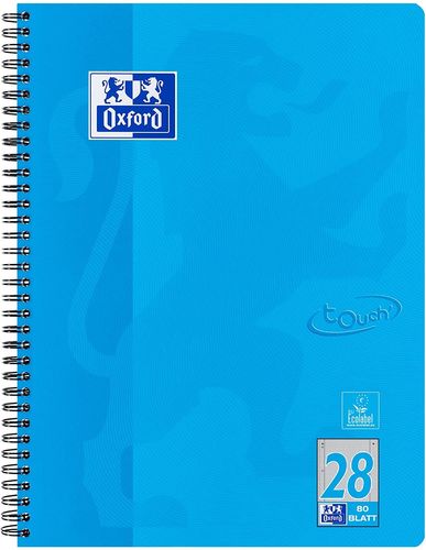 Cahier Touch - A4 - 160 pages - 5x5 + 2M - Bleu mer