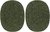 Patch thermocollant en velours, ovale - Olive