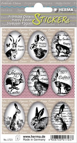 Stickers de Pâques Trend "Oeufs des lapins"