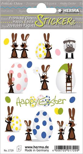 Stickers de Pâques Trend "fête des lapins"