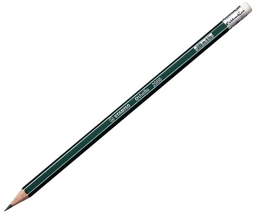 Crayon graphite "Othello" avec gomme, dureté : 2B