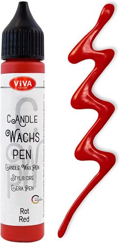 Peinture à la cire "Candle Wachs Pen", 28 ml - Rouge