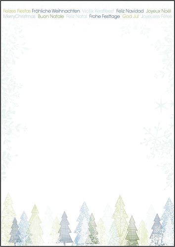 Papier à motif de Noël "Trees", A4