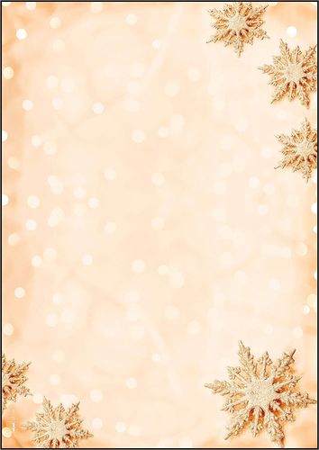 Papier à motif de Noël "Golden Snowflake", A4