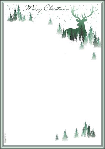 Papier à motif de Noël "Christmas Forest", A4