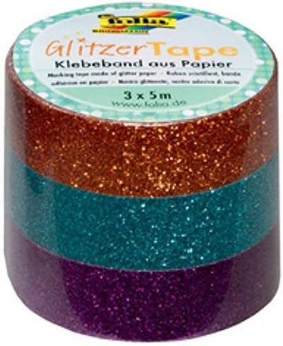 Ruban adhésif "Glitter-Tape", cuivre/turquoise/violet