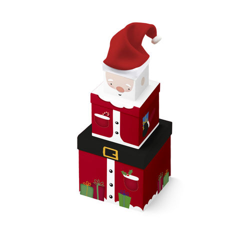 Set de boîtes cadeaux "Père Noël", 3 pièces