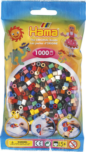 Perles à repasser midi "mix de couleurs" - Par 1 000