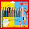 Crayons multi-talents "Woody 3 en 1 duo" - Etui de 10