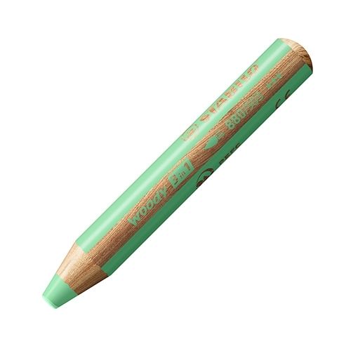 Crayon multi-talents "Woody 3 en 1" - Vert pastel