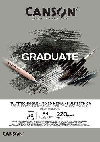 Bloc de dessin "Graduate Mixed Media" - A4 - Gris