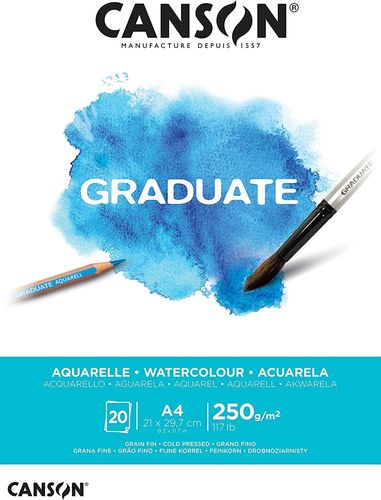 Bloc de dessin "Graduate Aquarelle" - A4 - Blanc