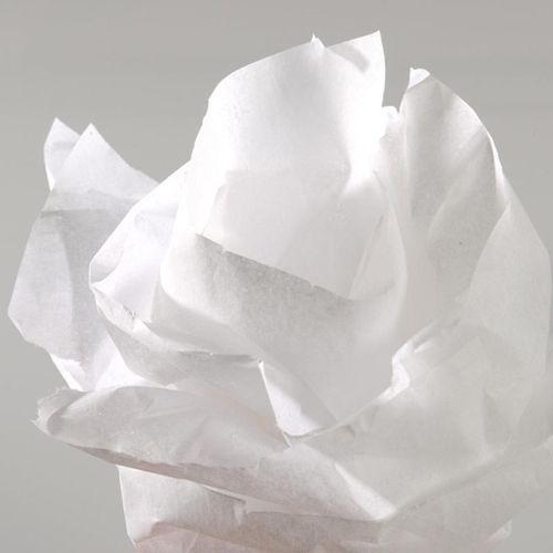 Papier de soie - 0,5 x 5,0 m - 20 g/m² - Blanc