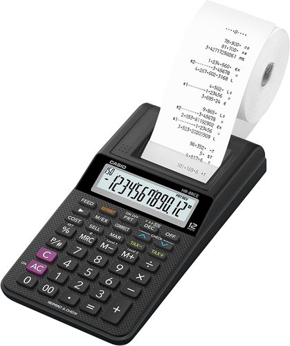 Calculatrice imprimante modèle HR-8 RCE-BK - Noir