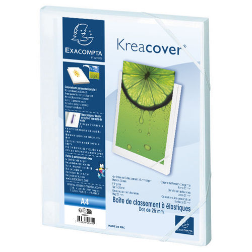 Boîte de classement "Kreacover" A4, 25 mm - Blanc