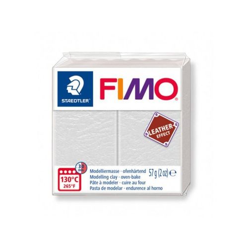 Pâte à modeler "Fimo Effect Leather" - 57 g - Ivoire