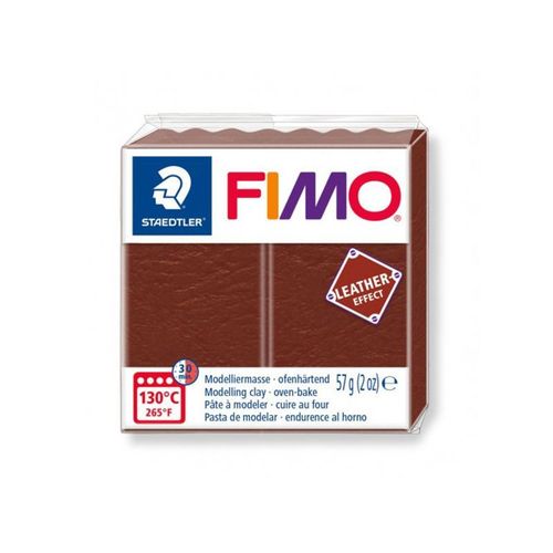 Pâte à modeler "Fimo Effect Leather" - 57 g - Noix