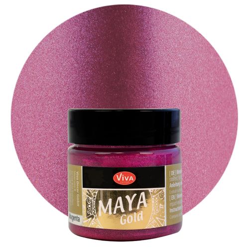 Peinture à effets "Maya Gold" - 45 ml - Magenta