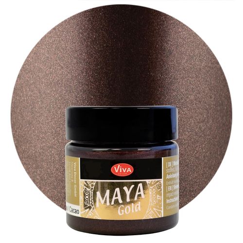 Peinture à effets "Maya Gold" - 45 ml - Chocolat