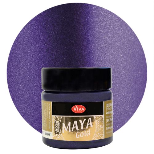 Peinture à effets "Maya Gold" - 45 ml - Violet