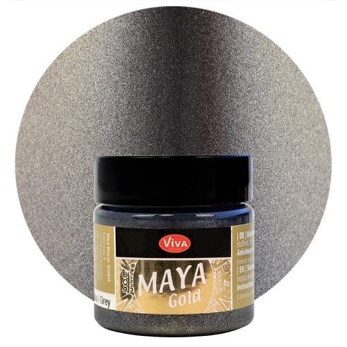 Peinture à effets "Maya Gold" - 45 ml - Gris