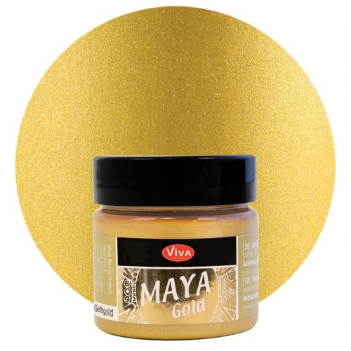 Peinture à effets "Maya Gold" - 45 ml - Or jaune