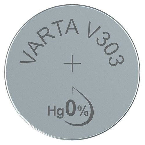 Pile oxyde argent pour montres, V303 (SR44), 1,55 Volt