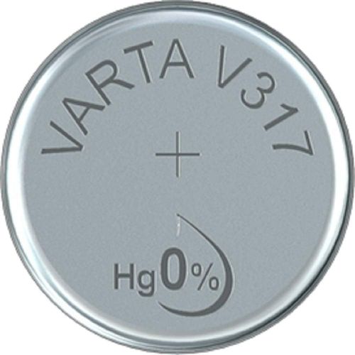 Pile oxyde argent pour montres, V317 (SR62), 1,55 Volt